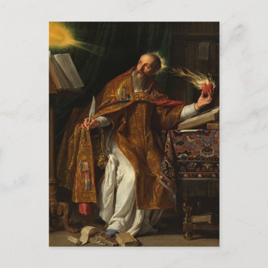 Carte Postale Saint Augustine par Philippe de Champaigne (Devant)