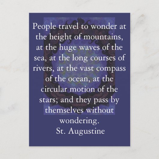 Carte Postale Saint Augustine voyage aventure devis (Devant)