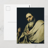 Carte Postale Saint Bartholomée l'Apôtre par Jusepe de Ribera (Devant / Derrière)