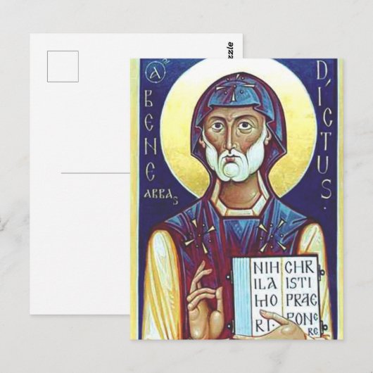 Carte Postale Saint Benoît de Nursia (Devant / Derrière)