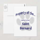 Carte Postale Saint Bernard (Devant / Derrière)