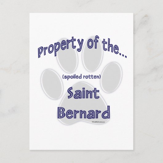 Carte Postale Saint Bernard (Devant)