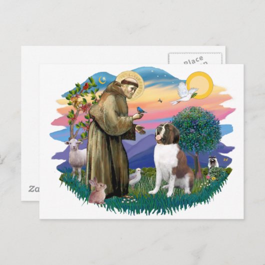 Carte Postale Saint Bernard (Devant / Derrière)