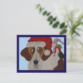 Carte Postale Saint Bernard avec un elfe (Debout devant)