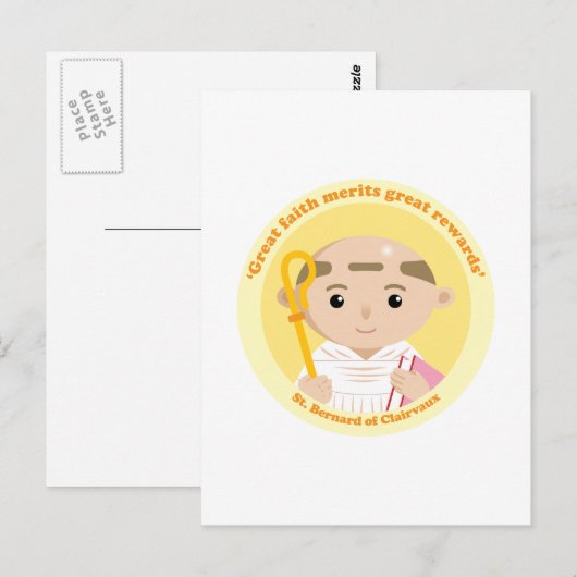 Carte Postale Saint Bernard de Clairvaux (Devant / Derrière)