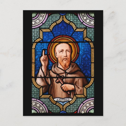 Carte Postale Saint Bernard de Clairvaux Verre d'Art (Devant)