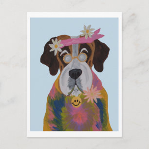 Carte Postale Saint-Bernard Hippie