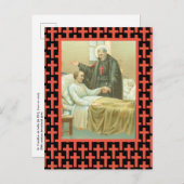 Carte Postale Saint Camille réconfortant un malade (M 021) (Devant / Derrière)