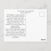 Carte Postale Saint Christophe avec l'Enfant Jésus (Dos)