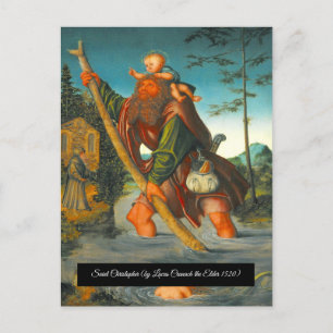 Carte Postale Saint Christopher avec le Christ enfant