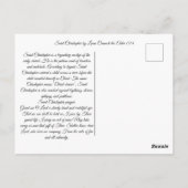 Carte Postale Saint Christopher avec le Christ enfant (Dos)