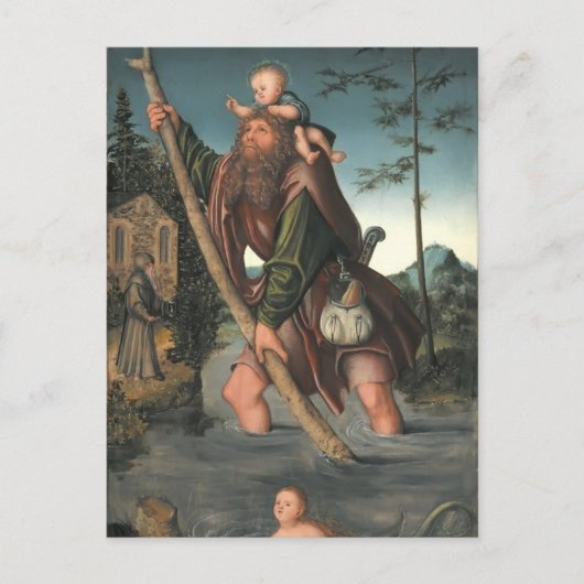 Carte Postale Saint Christopher par Hieronymus Bosch (Devant)