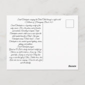 Carte Postale Saint Christopher Patron saint des voyageurs (Dos)