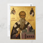 Carte Postale Saint Clément de l'icône orthodoxe d'Ohrid (Devant / Derrière)