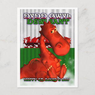 Carte Postale Saint-David, Welsh Card, Dydd Gwyl Dewi Sant