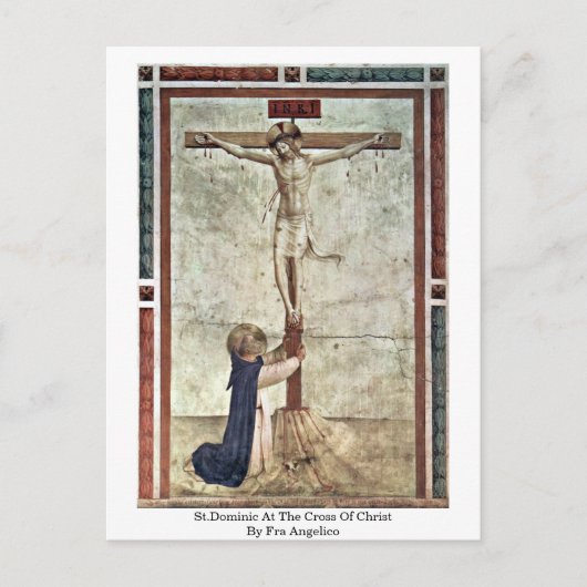 Carte Postale Saint Dominique À La Croix Du Christ Par Fra Angel (Devant)