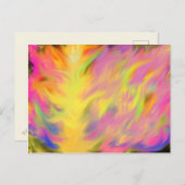Carte Postale Saint-Esprit Feu Chrétien Prophétique Art Abstrait (Devant / Derrière)