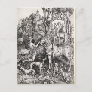Carte Postale Saint Eustace Engraving par Albrecht Durer