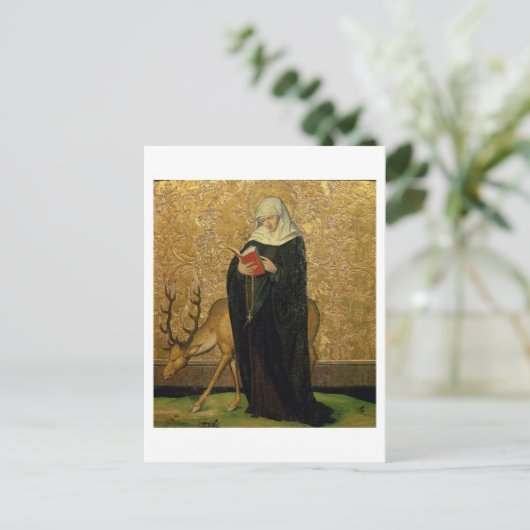 Carte Postale Saint femelle avec une tige (huile sur panneau) (Debout devant)