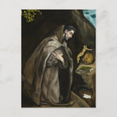 Carte Postale Saint Francis Kneeling dans la méditation par El G (Devant)