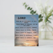 CARTE POSTALE SAINT FRANCIS PRAYER (Debout devant)