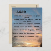 CARTE POSTALE SAINT FRANCIS PRAYER (Devant / Derrière)