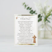 Carte Postale saint francis prière simple pour la paix (Debout devant)