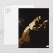 Carte Postale Saint François dans la méditation, 1639 (Devant / Derrière)