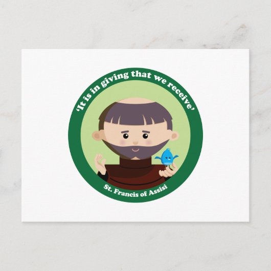Carte Postale Saint François d'Assise (Devant)