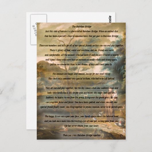 Carte Postale Saint François d'Assise et le Pont Arc-en-Ciel (Devant / Derrière)