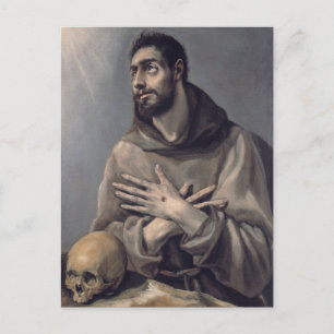 Carte Postale Saint François en extase par El Greco