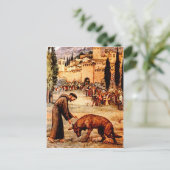 Carte Postale Saint François et le loup (Debout devant)