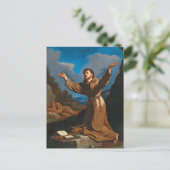Carte Postale Saint François recevant la Stigmata par Guercino (Debout devant)