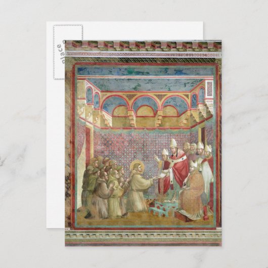 Carte Postale Saint François reçoit l'approbation (Devant / Derrière)