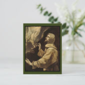 Carte Postale Saint François regarde vers le ciel (Debout devant)