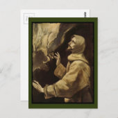 Carte Postale Saint François regarde vers le ciel (Devant / Derrière)