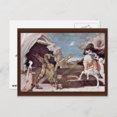 Carte Postale Saint George Combattant Le Dragon Par Uccello Paol (Devant / Derrière)