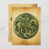 CARTE POSTALE SAINT GEORGE ET DRAGON MEDALLION (Devant / Derrière)