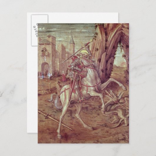 Carte Postale Saint George et le Dragon (Devant / Derrière)