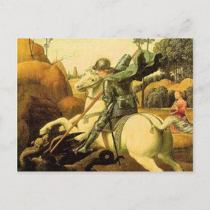 Carte Postale "Saint George et le dragon" de Raphaël (vers 1505)
