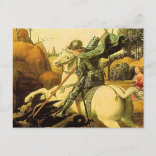 Carte Postale "Saint George et le dragon" de Raphaël (vers 1505)