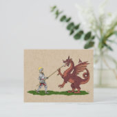 Carte Postale Saint George et le Dragon du XVe siècle (Debout devant)