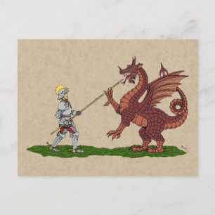 Carte Postale Saint George et le Dragon du XVe siècle