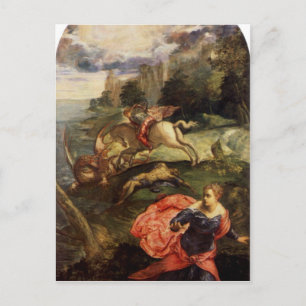 Carte Postale Saint George et le Dragon par Tintoretto