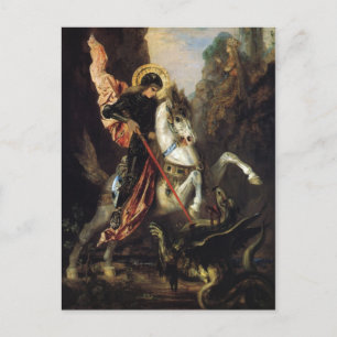 Carte Postale Saint George & le Dragon Gustave Moreau Art
