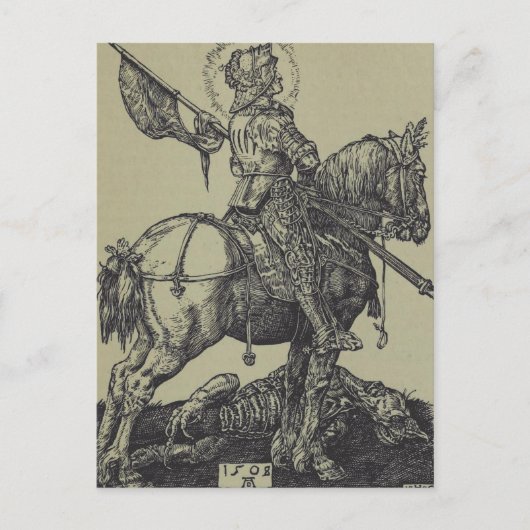 Carte Postale Saint George Slay le dragon (Devant)
