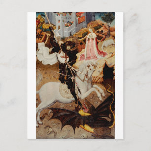 Carte Postale Saint George Tuer le dragon par Bernat Martorel