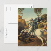 Carte postale Saint-Georges et le Dragon de Raphaë (Devant / Derrière)