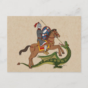 Carte Postale Saint-Georges romain et le Dragon