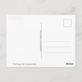 Carte Postale Saint Jacques de Compostelle, Galice (Espagne) (Dos)